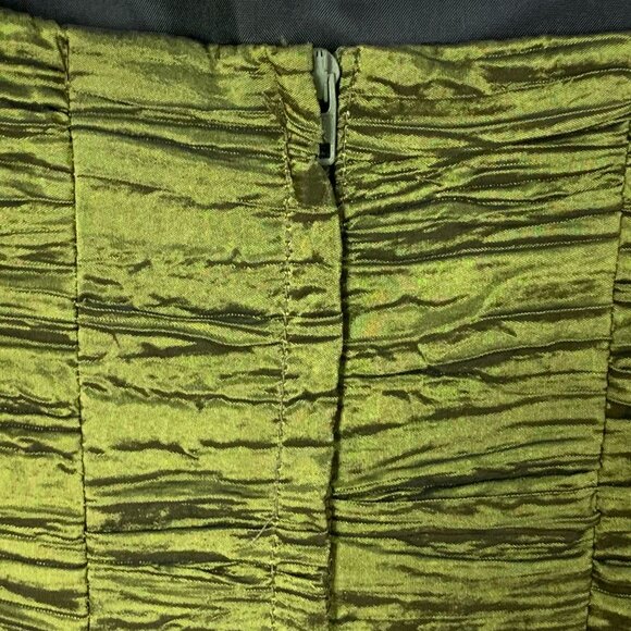 Jessica McClintock Strapless Ruched Mini Dress Cocktail 2 Green Zip Back Hoco - Picture 8 of 11